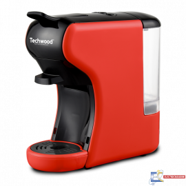 Machine à Café Expresso 2 en 1 TECHWOOD NESPRESSO & DOLCE GUSTO TCA-195N 1450W - Rouge