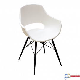 Chaise SOTUFAB COSMOS CHP0059BC Avec Pieds Métallique peinture  - Blanc