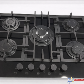 Plaque Encastrable Franco FR-454 BF  70Cm - 5 Feux  - Vitro Noir