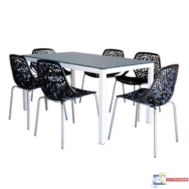 Pack Salle a Manger SOTUFAB SERENA + 6 Chaises Confort PACK07/NR