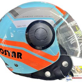 CASQUE AEROSTAR DEMI PULSE D3 XL - BLEU / ORANGE