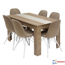 Table SOTUFAB FLORA 135x80 - Denver & Beige