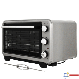 Four Électrique STARONE KF-5375 - Tourne Broche - 36 Litres - Silver