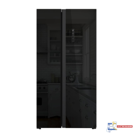 Réfrigérateur Side By Side Hyundai HYN-91SBS2DBG  - Inverter - 549L - NoFrost - Verre Noir - 91 Cm