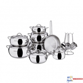 Set de cuisine Korkmaz Tombik 19 pièces Inox - A1823