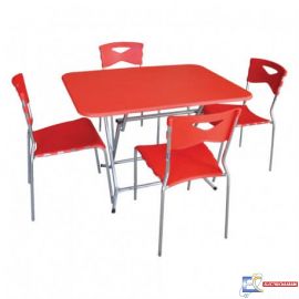 Table pliante SOTUFAB rectangulaire 100 x 80 cm PVC Rouge - TC00012RG