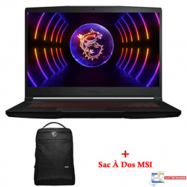 PC PORTABLE GAMER MSI THIN GF63 12UCX I5 12È GÉN 8GO RTX 2050