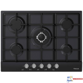 Plaque de Cuisson FOCUS F478B 5 Feux 70 cm - Noir