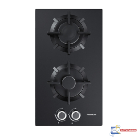 Plaque de Cuisson Encastrable Premium AP32.BS02 - 2 Feux - 30Cm - Noir