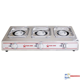 Réchaud à Gaz STARONE OM-K07 3 Feux - Inox