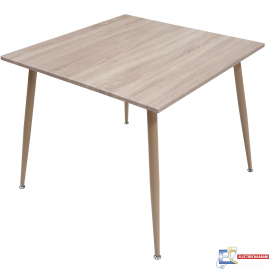 TABLE TIVOLI PVC CHENE BRUT 90 x 90 TC0071CB-GR