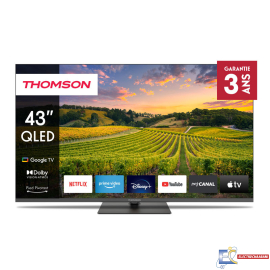 Téléviseur THOMSON 43" 43QG5C14 QLED UHD 4K Google Tv - Gris foncé