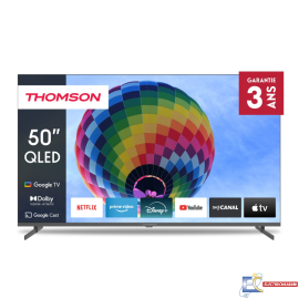 Téléviseur THOMSON 50" 50QG4S14 QLED Side Feet Google Tv - Noir