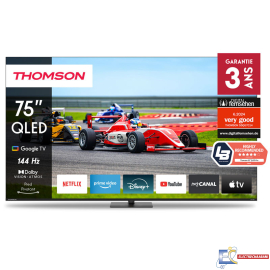 Téléviseur Thomson 75" 75QG7C14 QLED PRO UHD 4K Google Tv - Noir