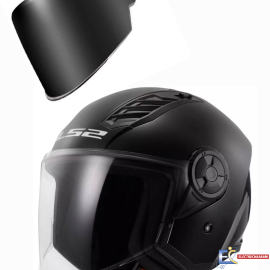CASQUE LS2 AIRFLOW 2 GLOSS BLACK + Visière fumée - L