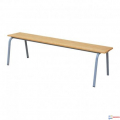 BANQUETTE REFECTOIRE A LATTES DE BOIS VERNIS EM11
