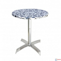 Table Ø70cm WERZALIT SOCLE X ALU  TBIS111