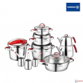 SET DE 17 PIÈCES KORKMAZ VERTEX A1706 INOX