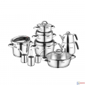 SET DE 17 PIÈCES INOX KORKMAZ VERTEX NOIR A1705