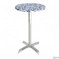 Table Ø70cm WERZALIT SOCLE X ALU TPIZ046