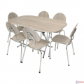 Table Pliante SOTUFAB Ovale 146*94 cm PVC - Chaine brut - TC00011CB