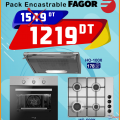 Pack Encastrable FAGOR Inox : Plaque + Hotte + Four