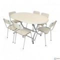 Table Pliante SOTUFAB Ovale 146×94 cm WERZALIT Marbrer - TC0019MB